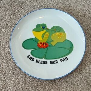 Vintage Friendly Greeters Frog Plate